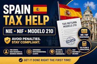 handle spain tax filing, nie nif registration and non resident tax return