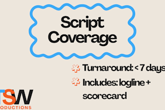write screenplay or play coverage for you