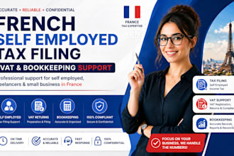 prepare french self employed tax filing vat bookkeeping support