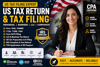 file US tax returns for corp and llc 1040, 1120, 1065, c corp, llc registration
