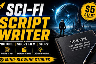 write a mind blowing sci fi script for youtube or short film