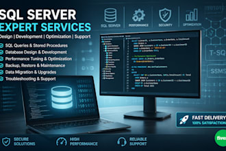 sql server install, configure, optimize,maintenance,design,manage
