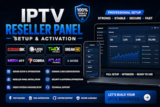setup reseller panel for lion ott,dream4k,megaott,cobra ott,strong8k,dream4k