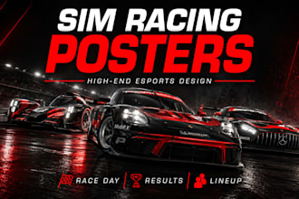 design premium sim racing posters for your team