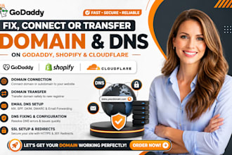 fix, connect or transfer subdomain domain dns on godaddy, shopify, cloudflare