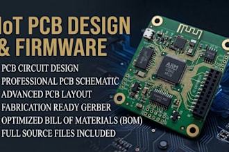 do pcb design, custom iot hardware and firmware using esp32, stm32, or arduino