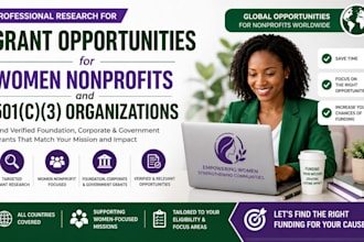 research grant opportunities for women nonprofits and 501c3 organizations