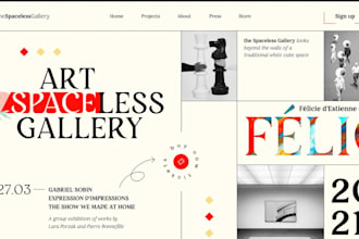 build art gallery website portfolio photography website, artist gallery website