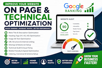 fix technical issues and optimize on page SEO