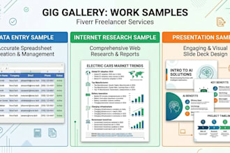 do data entry, internet research and presentation work