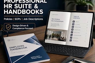 create employee handbook, HR policies, sops and job description for any firm