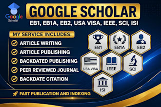 write and publish research articles on google scholar, eb1 peer review  journals