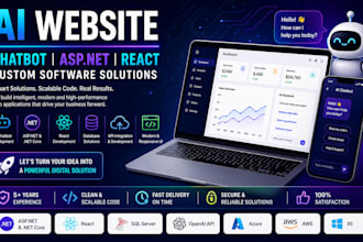 develop ai website, ai chatbot, aspdotnet web app, and custom software
