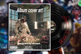 design your premium album cover art for spotify