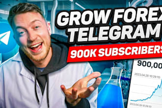 grow forex telegram channel to 900k subscribers with targeted telegram promotion