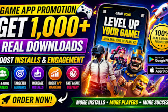 do game app marketing, app promotion increase app install mobile app promotion