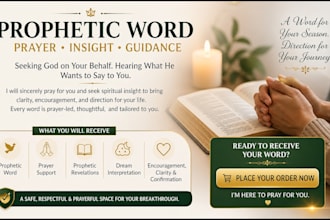give you prophetic word rooted in prayer and truth in 7 hour