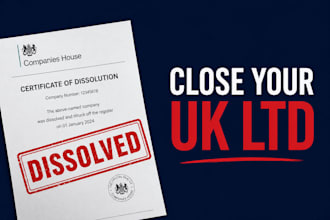 file to close, dissolve or strike off UK limited company, deregister vat