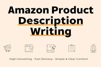write amazon product descriptions and SEO product listings