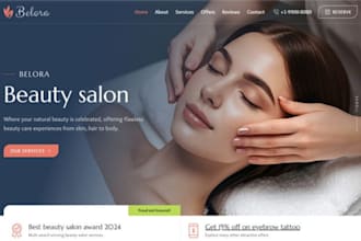 design beauty website cosmetic website salon website spa website in wordpress