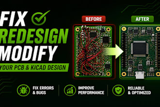 fix, redesign, or modify your pcb and kicad circuit design