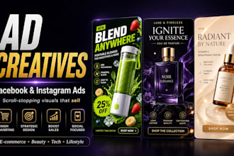 create high converting ad creatives for facebook and instagram