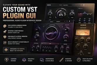 design custom vst plugin gui and professional audio plugin interface