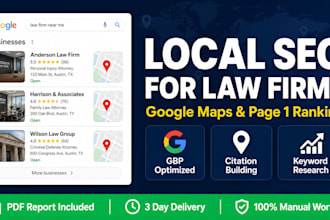 do local SEO for law firms and attorneys to rank on google maps