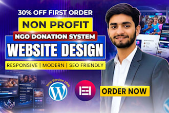 create a nonprofit website, charity or ngo wordpress site with donation