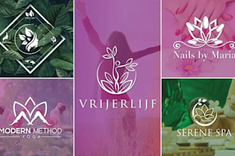 design fitness, massage, therapy gym, yoga, skincare and spa logo design for you