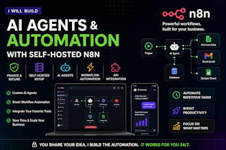 build a custom ai agent using self hosted n8n