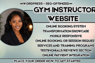 gym instructor website personal trainer fitness site gym health fitness website