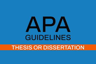 edit, research, dissertations, thesis, or proposal in apa 7th edition