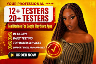 provide closed testing 20 testers 12 testers mobile app testing 12 testers