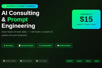 create expert ai prompts and provide ai consulting for your business