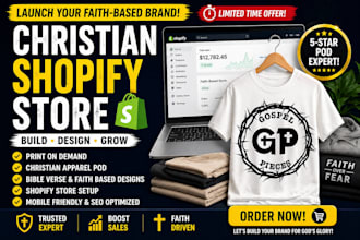 build christian shopify store design christian apparel pod etsy for faith based