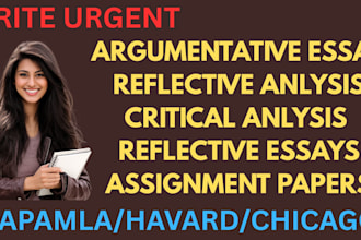 write urgent argumentative and critical analysis papers