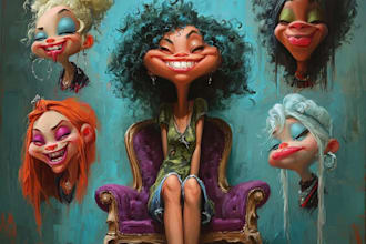 draw digital caricature portraits from photos