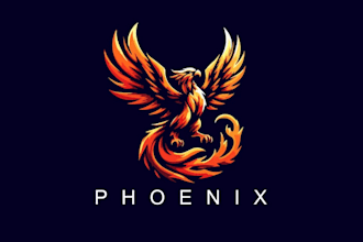 create a vintage phoenix logo with t shirt design