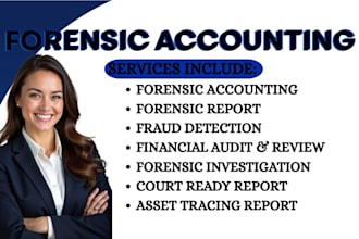 conduct forensic investigations financial audits and prepare court ready reports