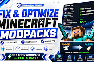 create fix and optimize minecraft modpacks convert forge to fabric paper spigot
