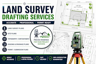 land survey draw survey plans site plan topography land surveyor grading permit