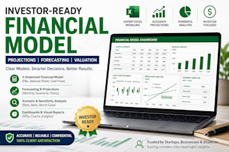 build investor ready financial model forecasts and dcf valuation in excel