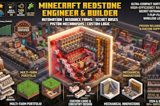 teach you minecraft redstone from basic to advanced and troubleshoot problems