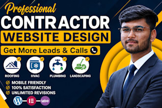 design a professional roofing, hvac, plumbing  website