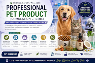 formulate pet skin care pet food and supplement formulation chemist
