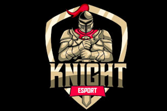 create modern style for knight mascot logo design service