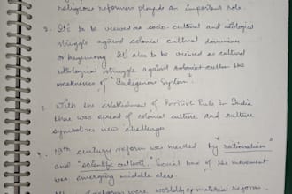 provide handwritten content as per you need