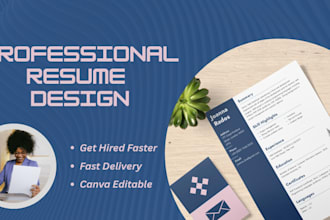design a professional resume CV using canva