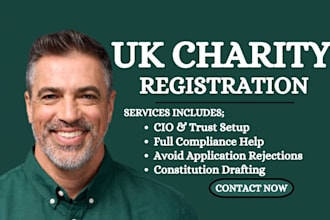 register UK charity, trust deed, cio with charity commission for full compliance